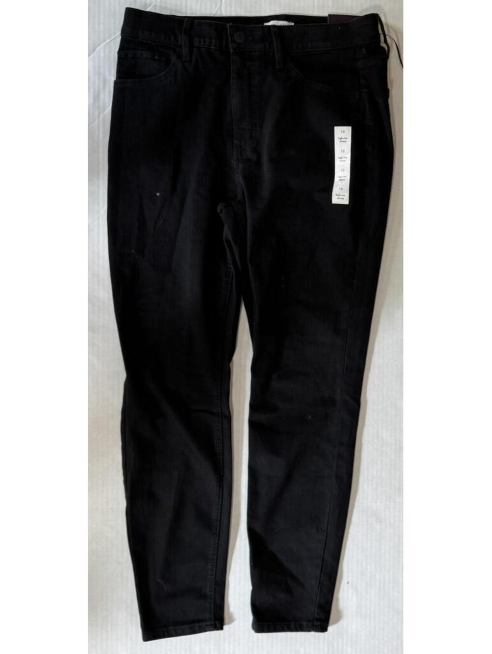 Ava & Viv High Rise Skinny Black Stretch Jeans Womens Size 16 NEW!! NWT!!